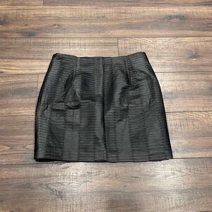 Forever 21 Black Textured Pencil Skirt